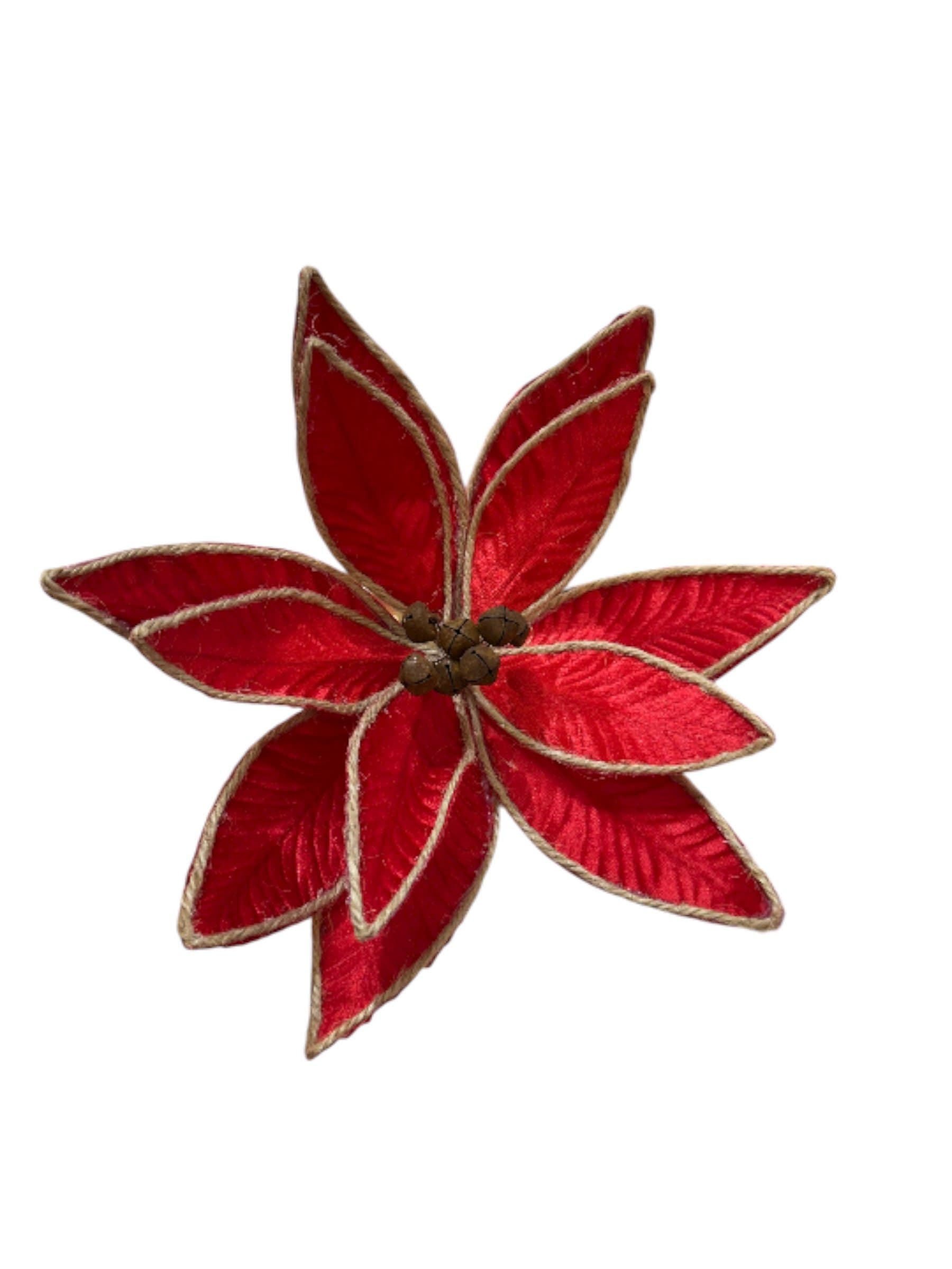 Poinsétia Decorativa de Natal - 32cm — imagem 2