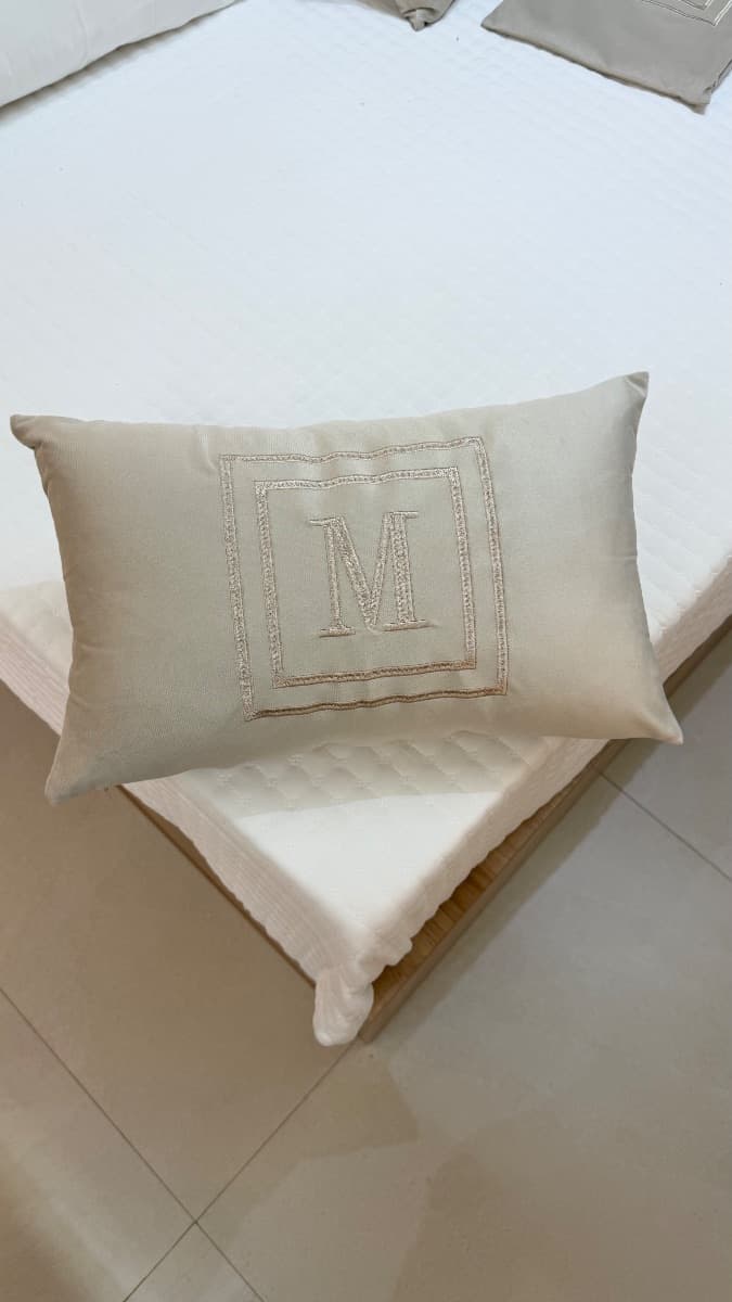 Almofada Decorativa Veludo - Bege 1 pç 