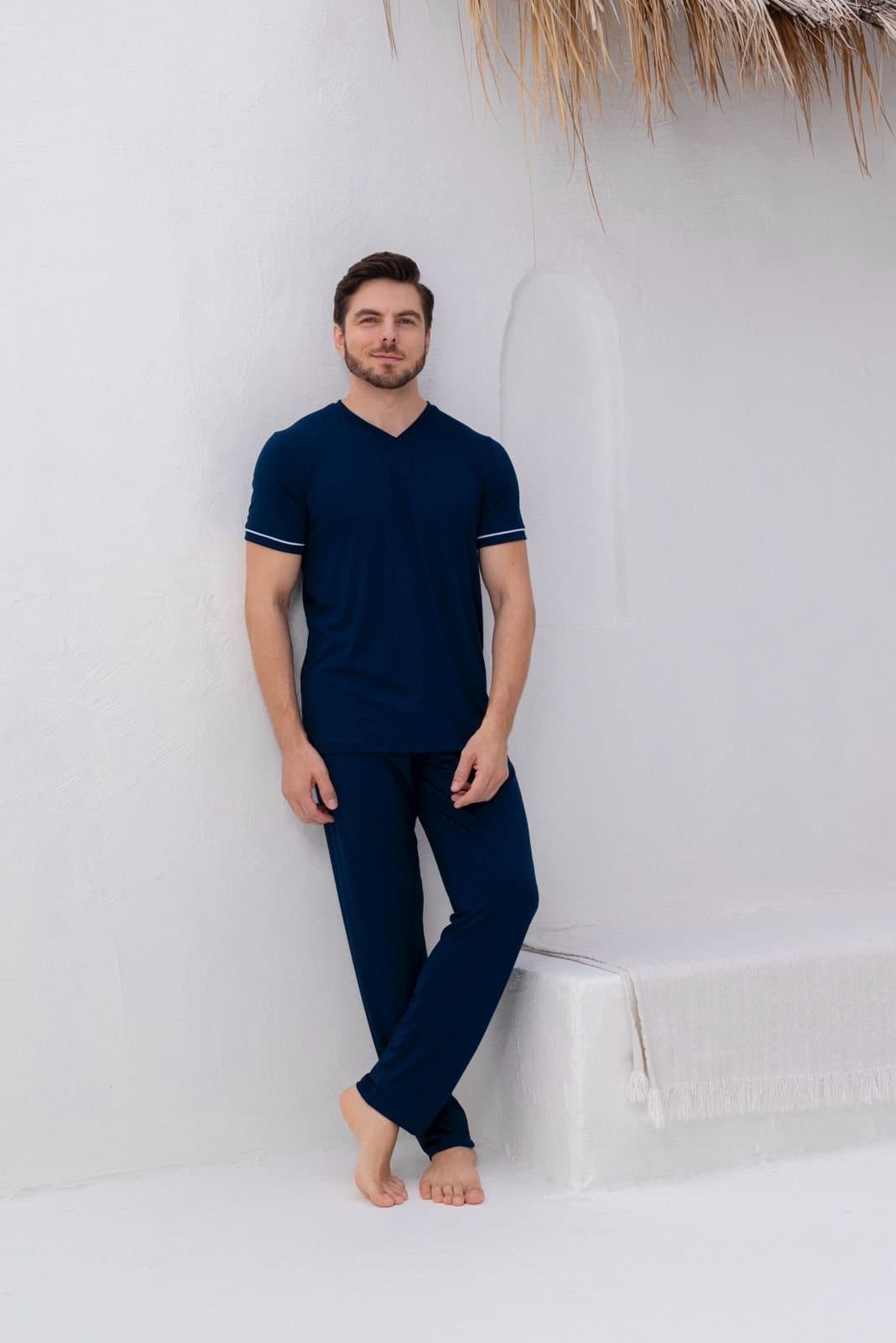 Pijama Masculino Longo - Azul Marinho