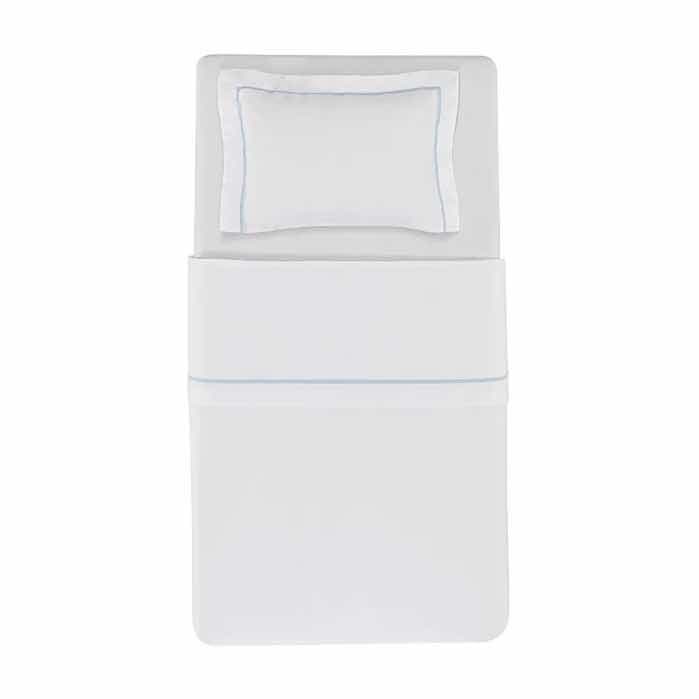 Jogo de berço Trussardi 100% Algodão Egípcio Branco/Soft Blue — imagem 2