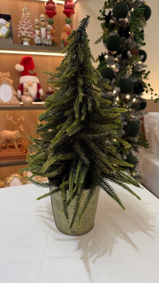 Árvore de Natal Decorativa com Vaso – Verde | 42 cm — imagem 2