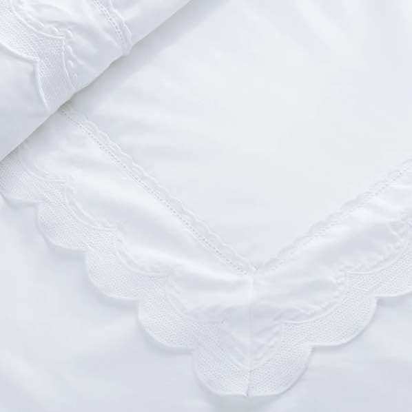 Edredom Trussardi 100% Algodão Egípcio Renda Branca — imagem 2