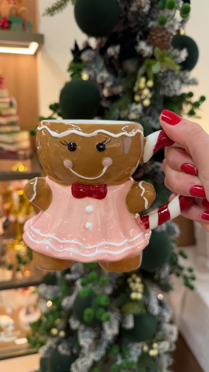 Caneca Gingerbread Natalina Menina – 430 ml — imagem 2