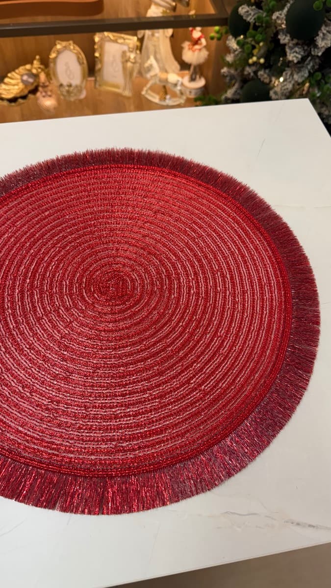 Lugar Americano Metalizado Vermelho - 38 cm — imagem 2