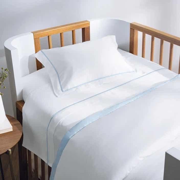 Edredom Trussardi 100% Algodão Egípcio Branco/Soft Blue — imagem 3
