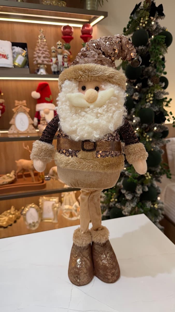 Papai Noel Decorativo com Gorro de Paetês – 60 cm
