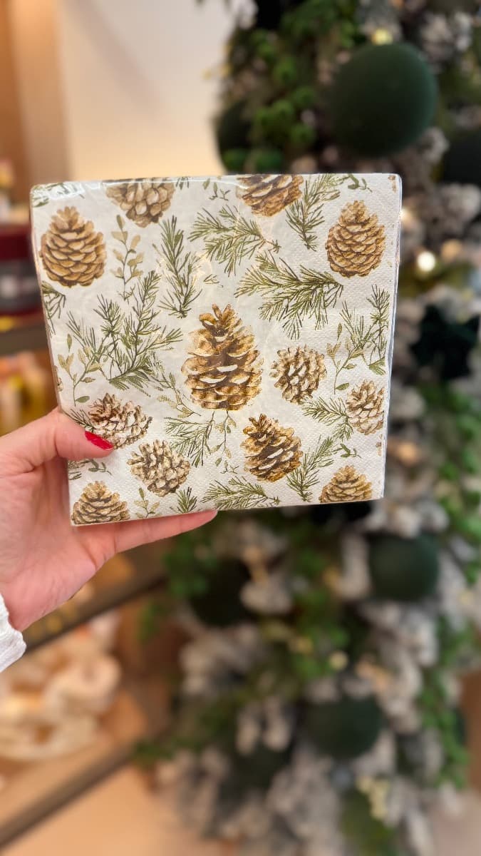 Guardanapos de Papel Natalinos – Pinhas | Cromus