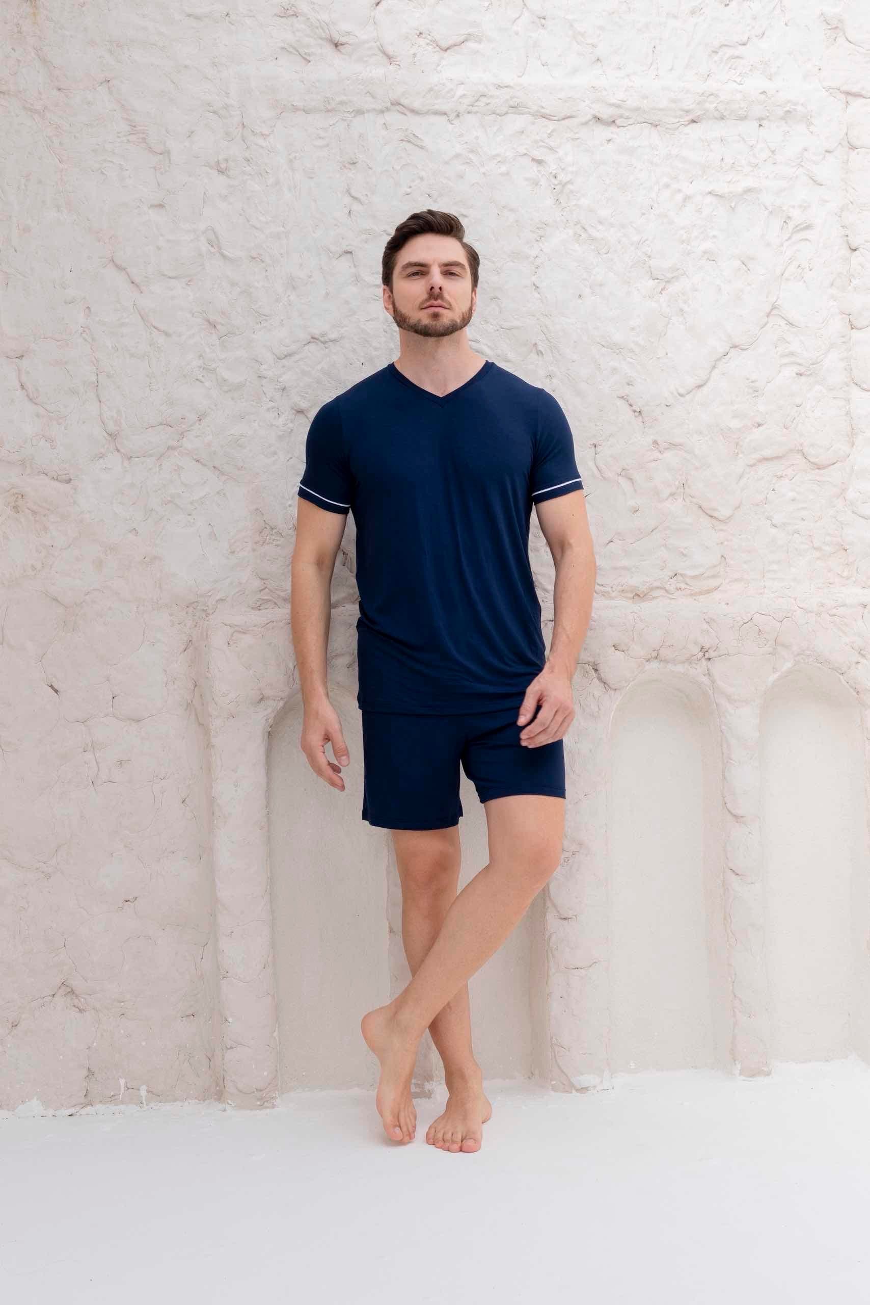 Pijama Masculino Curto - Azul Marinho