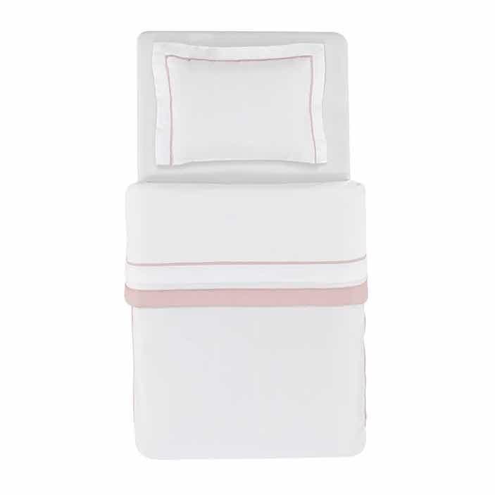 Edredom Trussardi 100% Algodão Egípcio Branco/Rosa — imagem 3