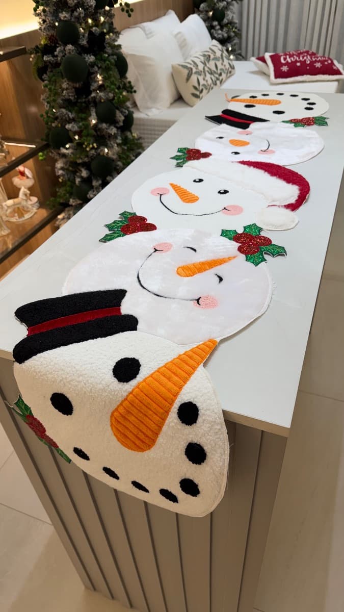 Caminho de Mesa Natalino - Boneco de Neve  — imagem 2