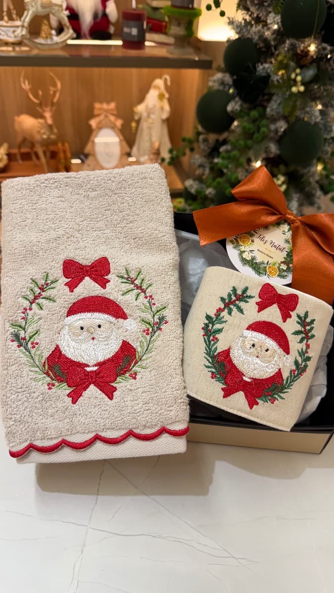 Kit Lavabo Festonê Guirlanda Noel 