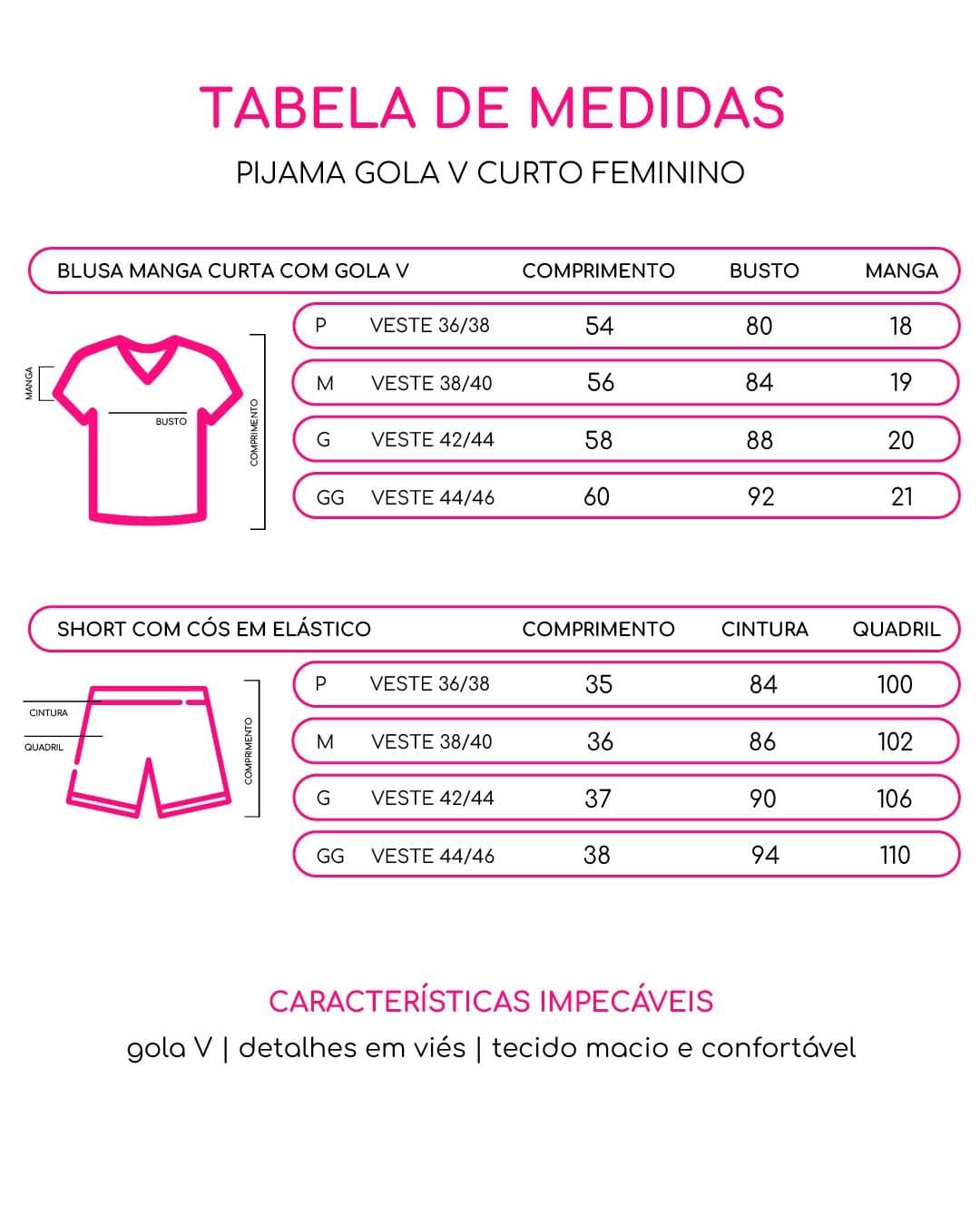 Pijama Feminino Curto - Noel Vermelho — imagem 2