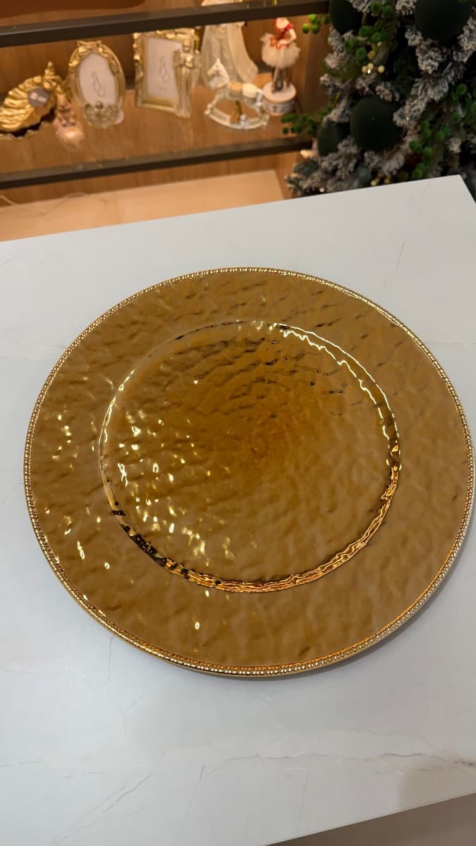 Sousplat Decorativo Dourado - 33 cm — imagem 2