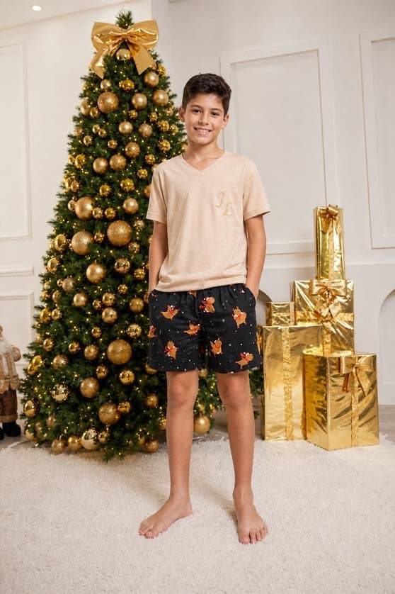 Pijama Infantil Masculino Curto - Capivara