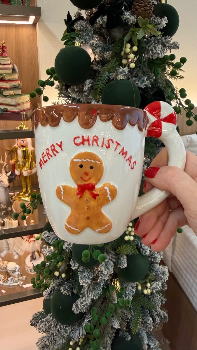 Caneca Natalina Gingerbread – 400 ml