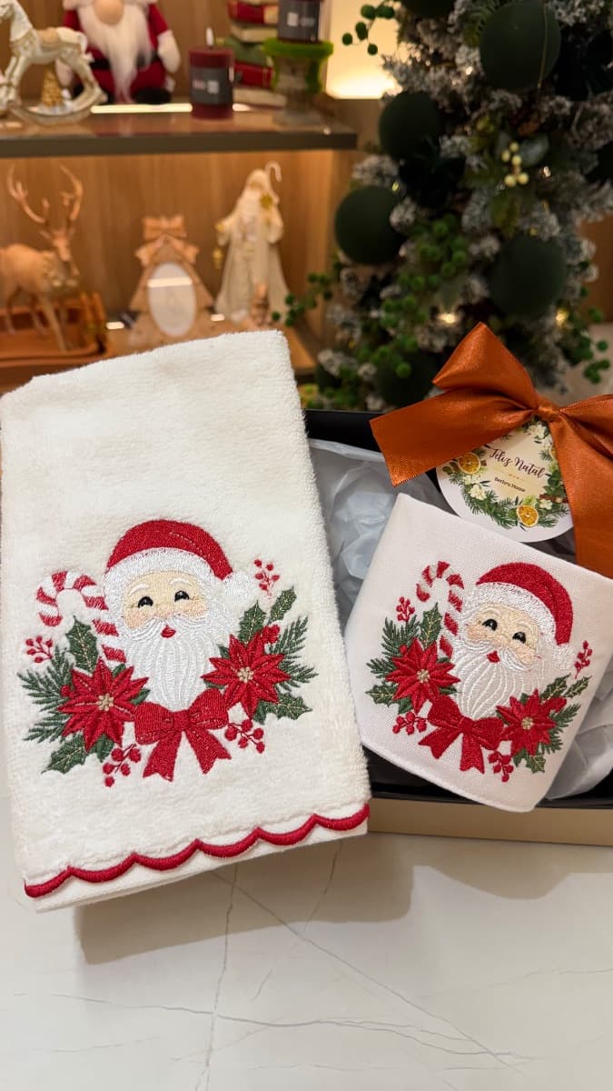 Kit Lavabo Festonê Papai Noel