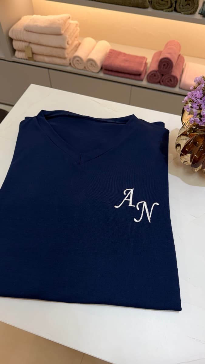 Pijama Masculino Curto - Azul Marinho — imagem 2