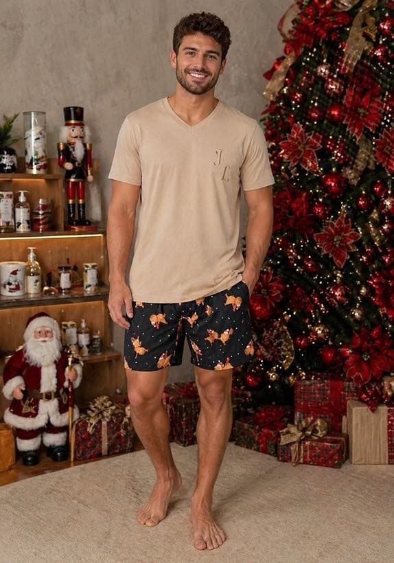 Pijama Masculino Curto - Capivara