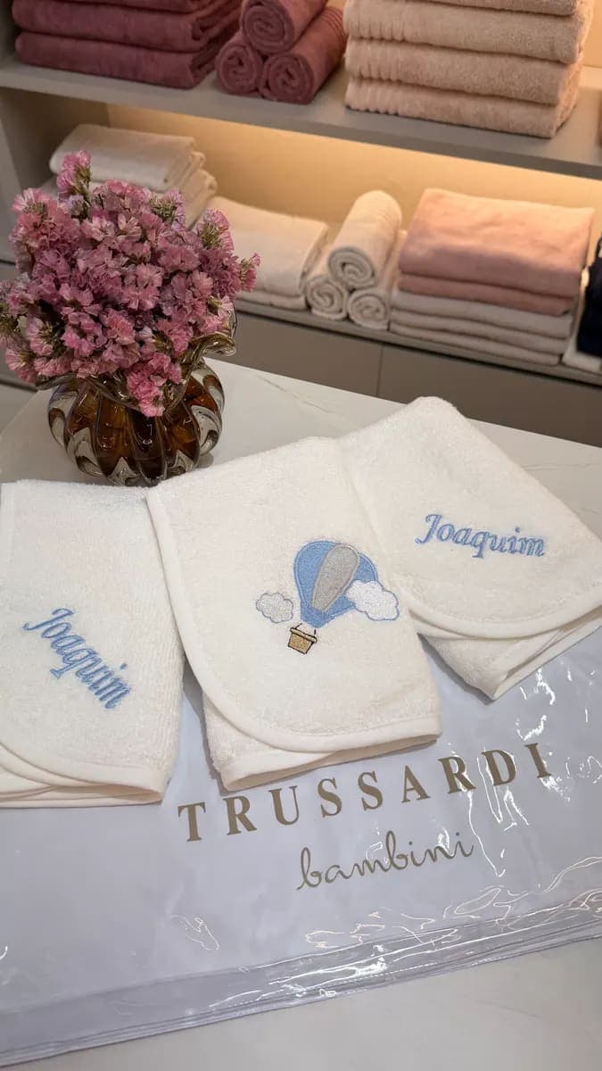 Jogo 3 Peças Fralda de boca Personalizado - Trussardi Bambini — imagem 3