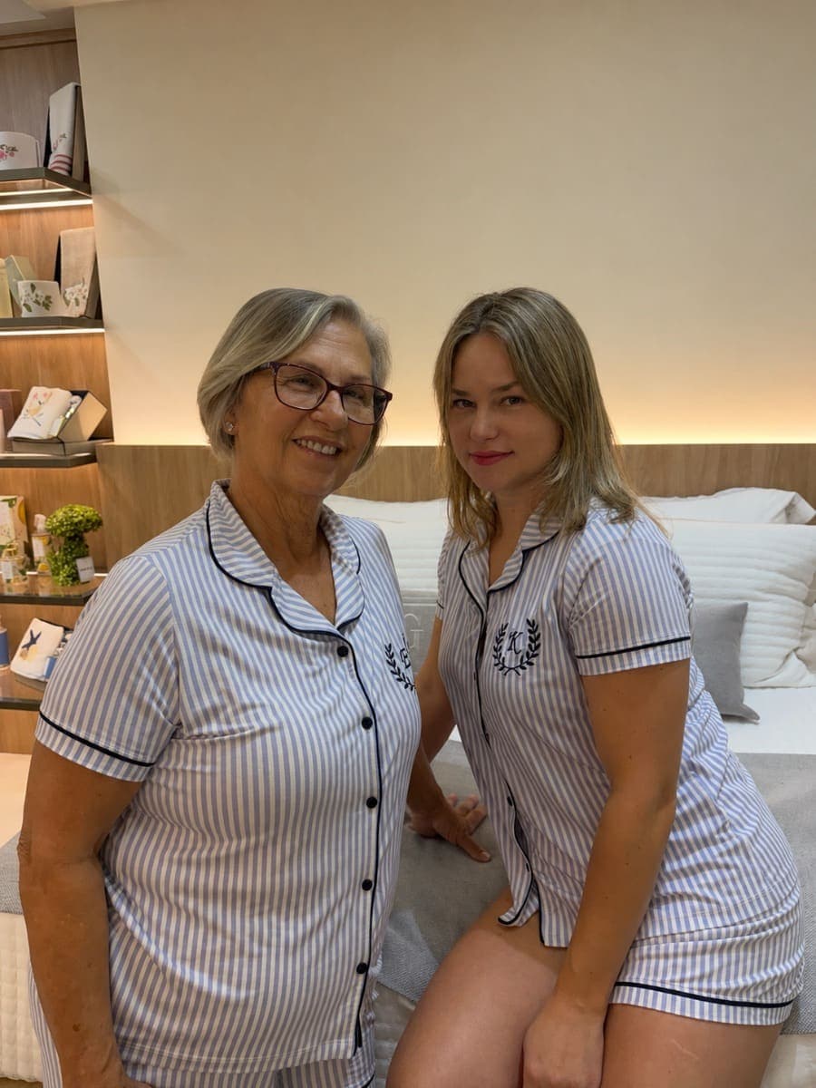 Pijama Americano Curto - Listrado Lilás