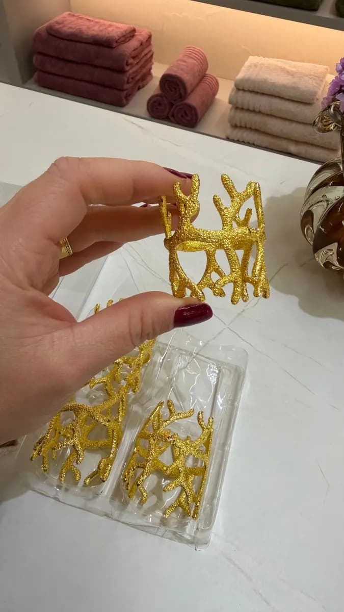 Porta Guardanapo - Coral Dourado