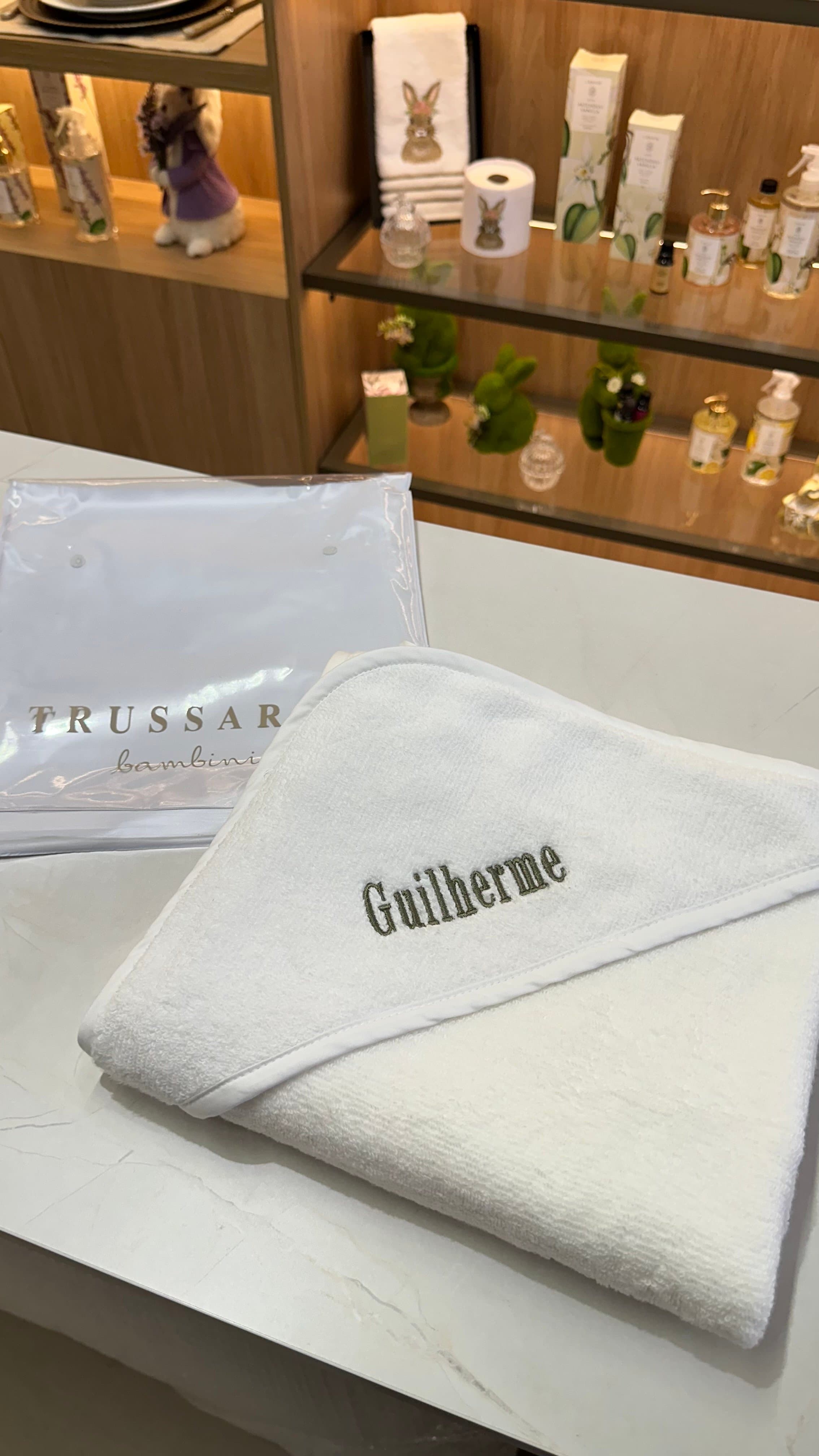Toalha de banho com capuz Trussardi — imagem 3