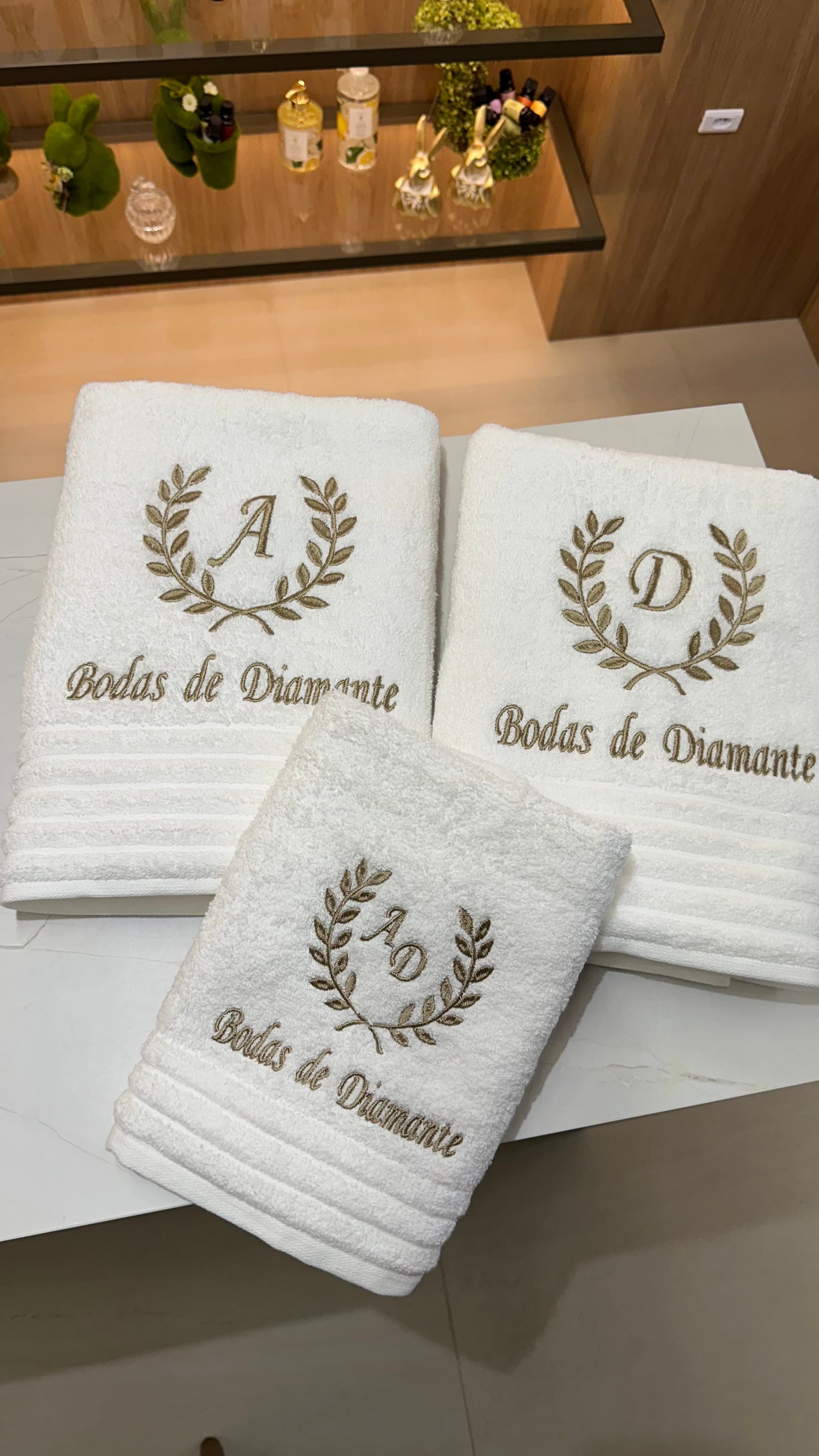 Jogo de Toalhas de Banho Bodas de Diamante – Trussardi Imperiale
