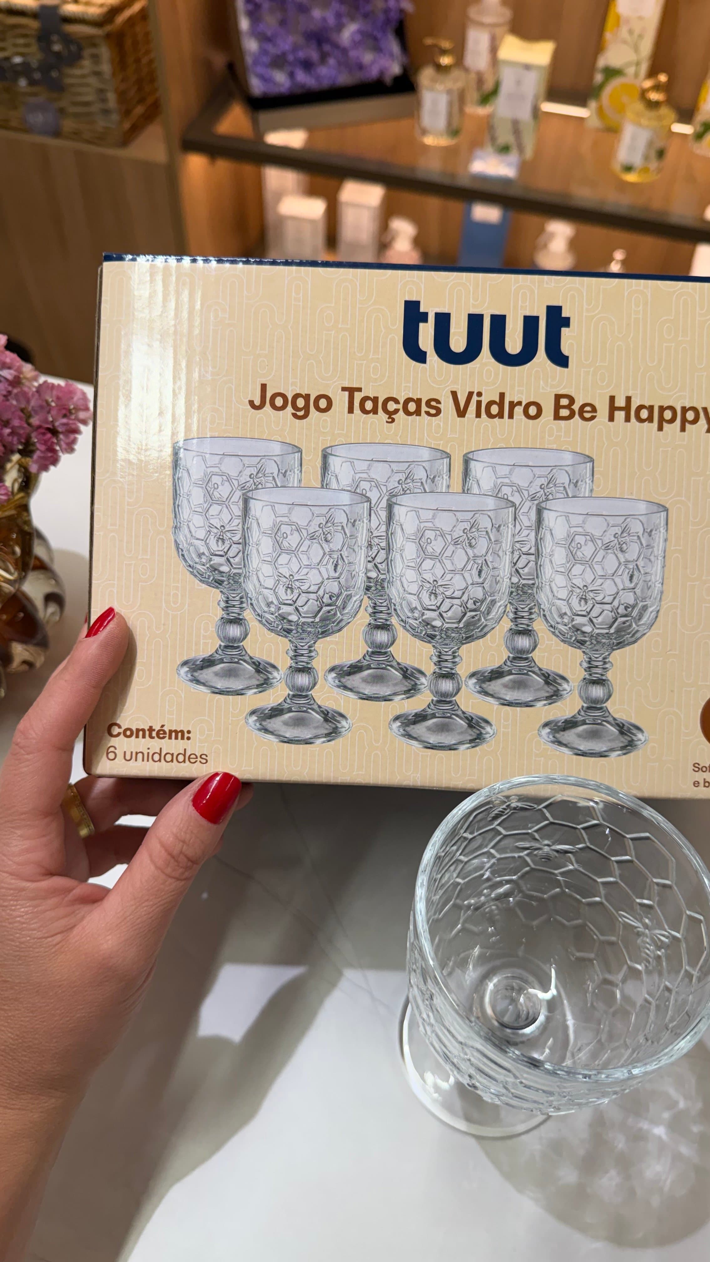 Jogo 6 Taças Bee Happy - 360ml — imagem 1