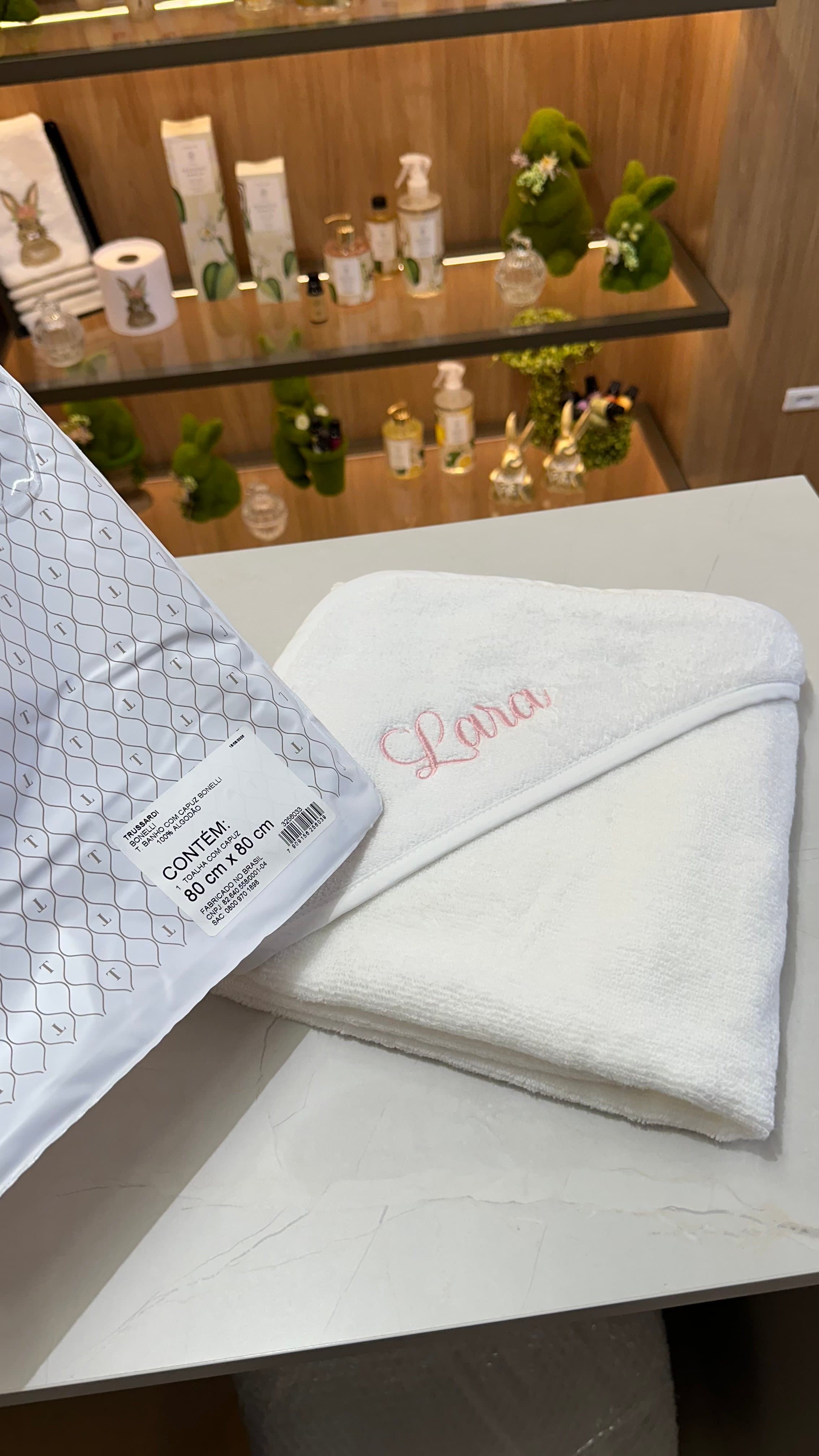 Toalha de banho com capuz Trussardi