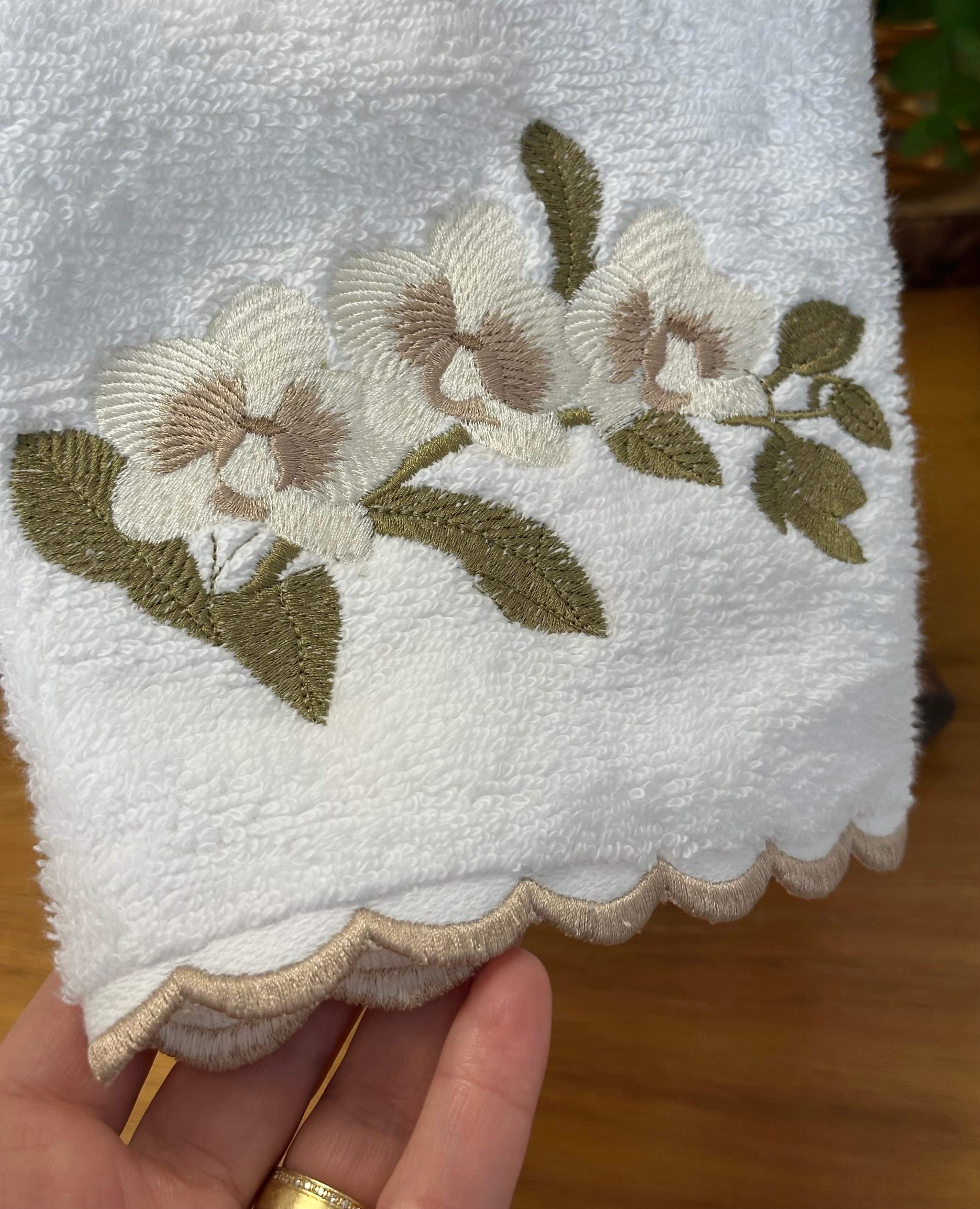 Toalha de Lavabo Trussardi - Orquídea — imagem 1