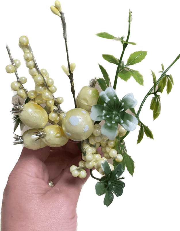Galho Pick Decorativo de Páscoa com Ovo - 25cm