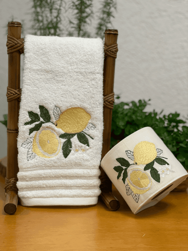 Toalha Lavabo e Porta Papel H Limão Siciliano — imagem 2