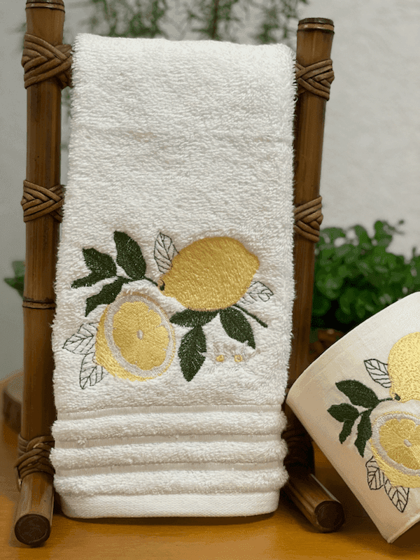 Toalha Lavabo e Porta Papel H Limão Siciliano — imagem 3