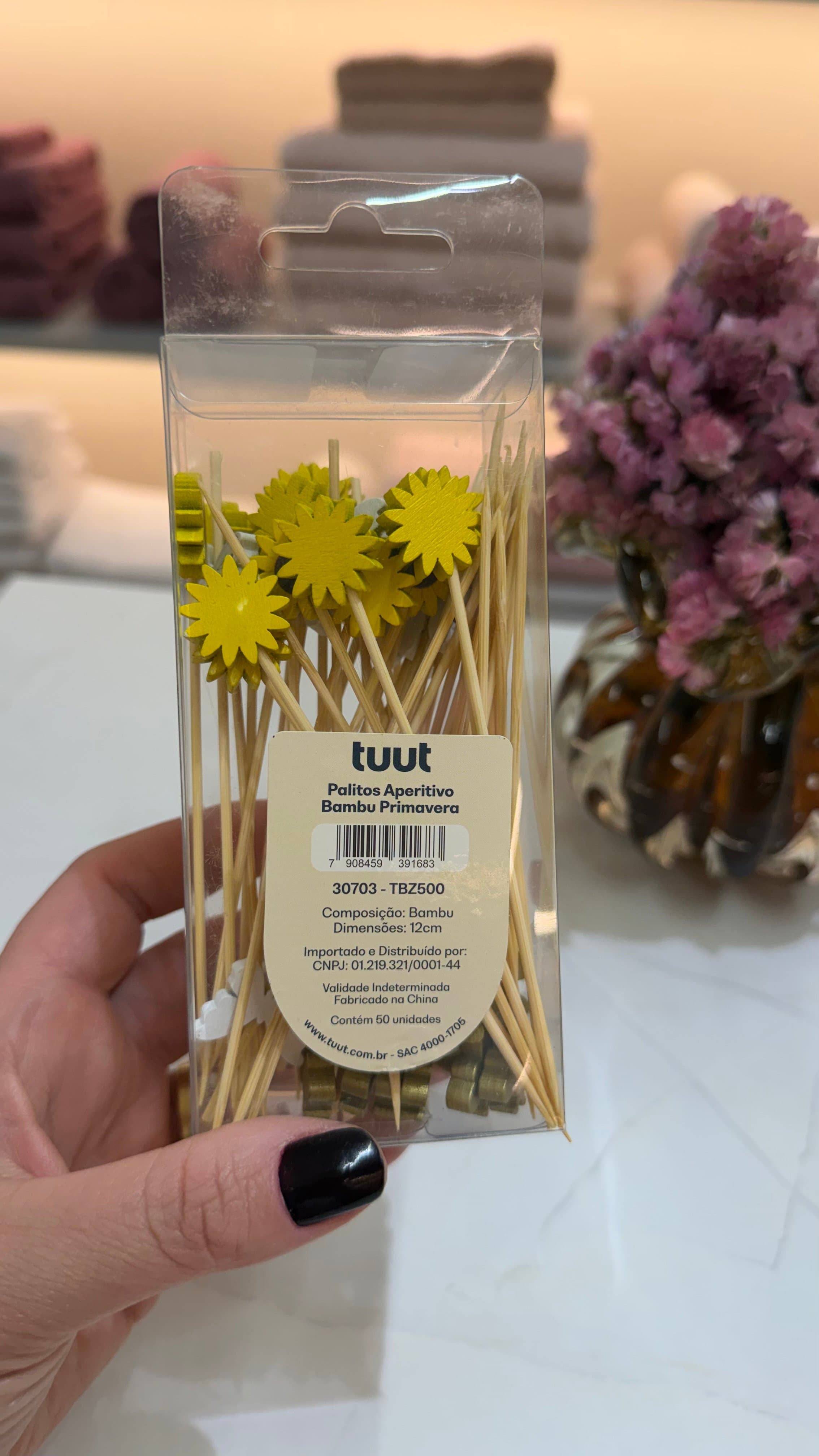 Palito para Aperitivo Bambu Primavera 12cm – 50 Peças — imagem 2